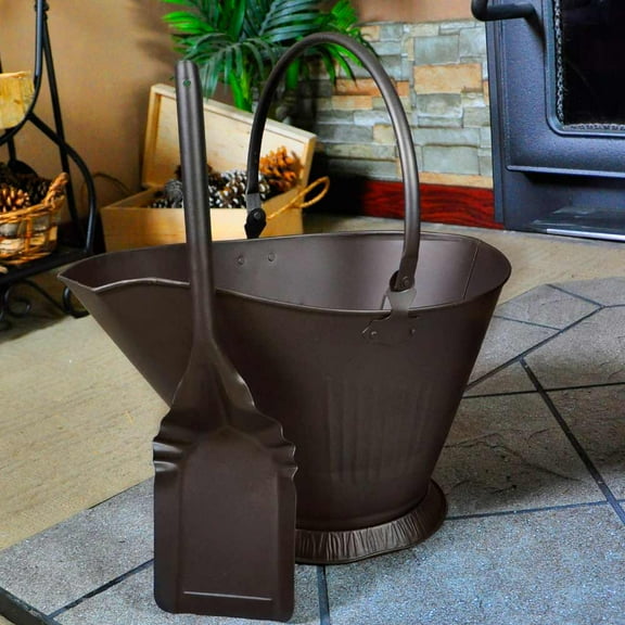 UniFlame Bronze Finish Coal Hod and Shovel