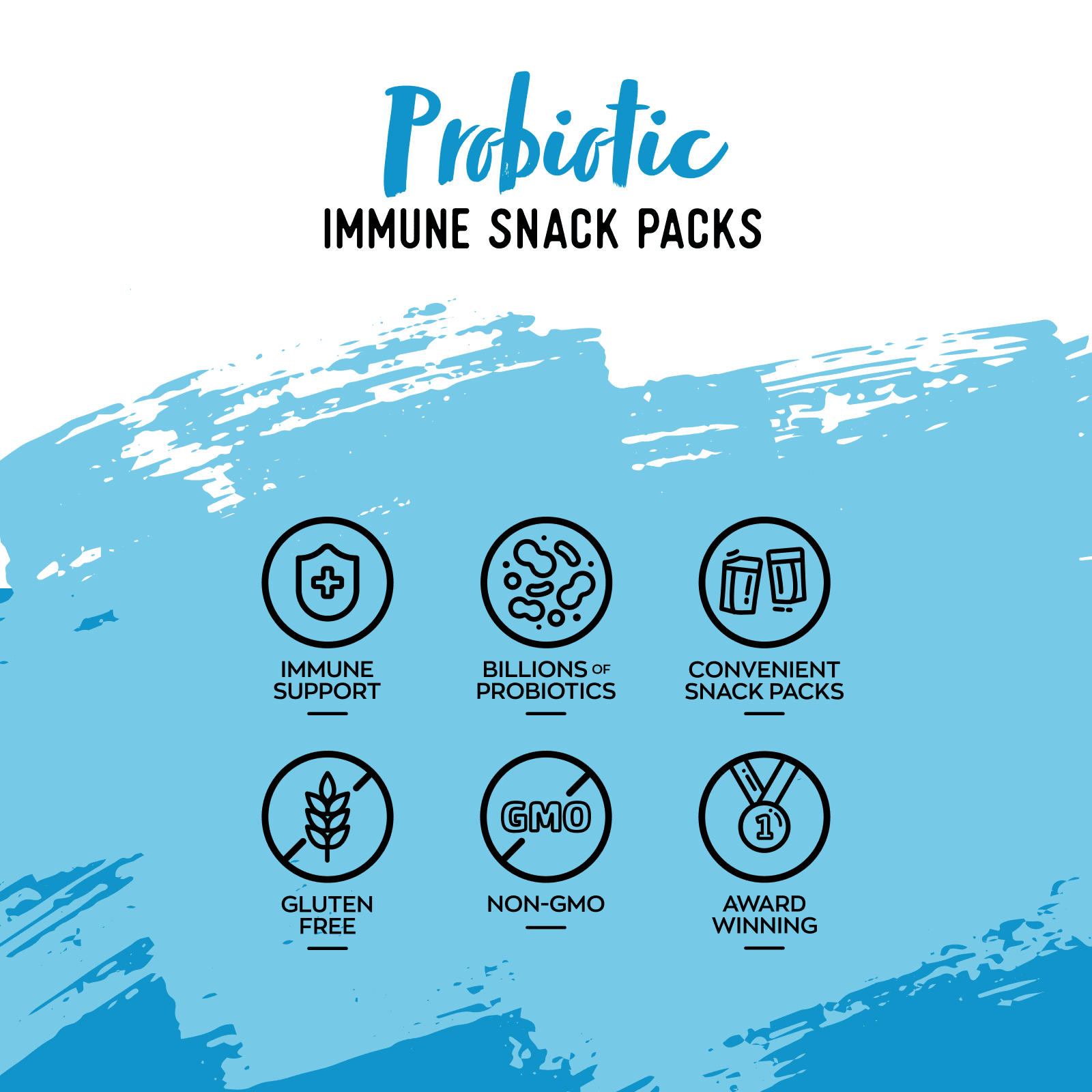 Nature's Garden Probiotic Immune Snack Packs 28.8oz (1.2oz x 24) - Pack of 4 - Plant-Based, Gluten-Free, Non-GMO, Convenient Healthy Snacks