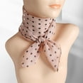thumbnail image 3 of D-GROEE Women Dot Print Square Scarves Chiffon Kerchief Neck Scarf Neckerchief Headband, 3 of 7