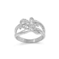 thumbnail image 1 of Flower Cubic Zirconia Ring Sterling Silver 925, 1 of 2