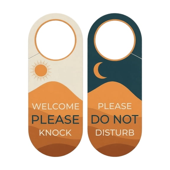 Professional Do Not Disturb Door Hanger Sign Double-Sided Please Knock Sign for Office, Meeting in Progress, Bedroom Signs, Privacy for Home & Business