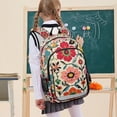 thumbnail image 7 of FORMRS Unisex School Backpack 17" Student Travel Bag with Laptop Compartment, Colorful Flowers, 7 of 7