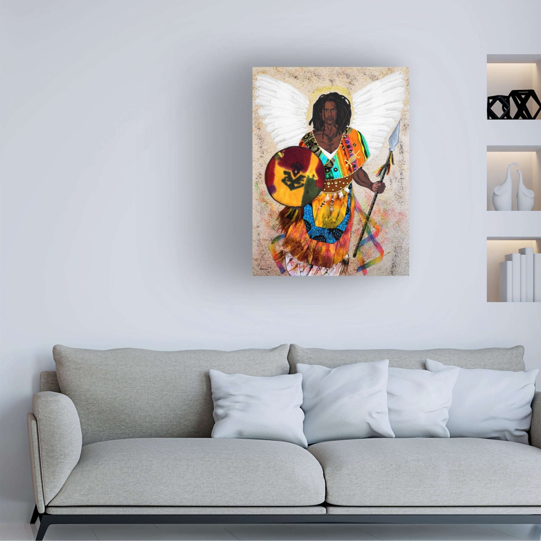 Trademark Fine Art Alonzo Saunders  His Protection Canvas Wall Art