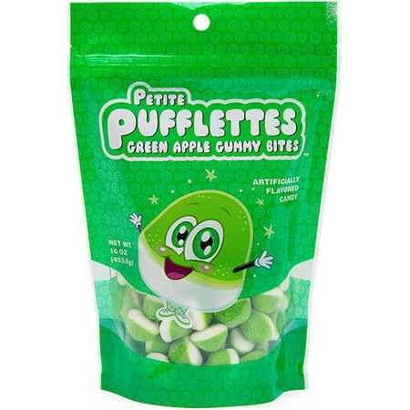 Petite PUFFLETTES Green Apple Gummy, Morsures 16 oz