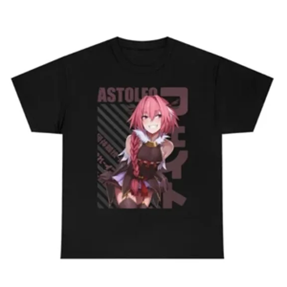 Reprint Rare Unisex Fate GO Astolfo Anime T-Shirt, Femboy Manga Shirt