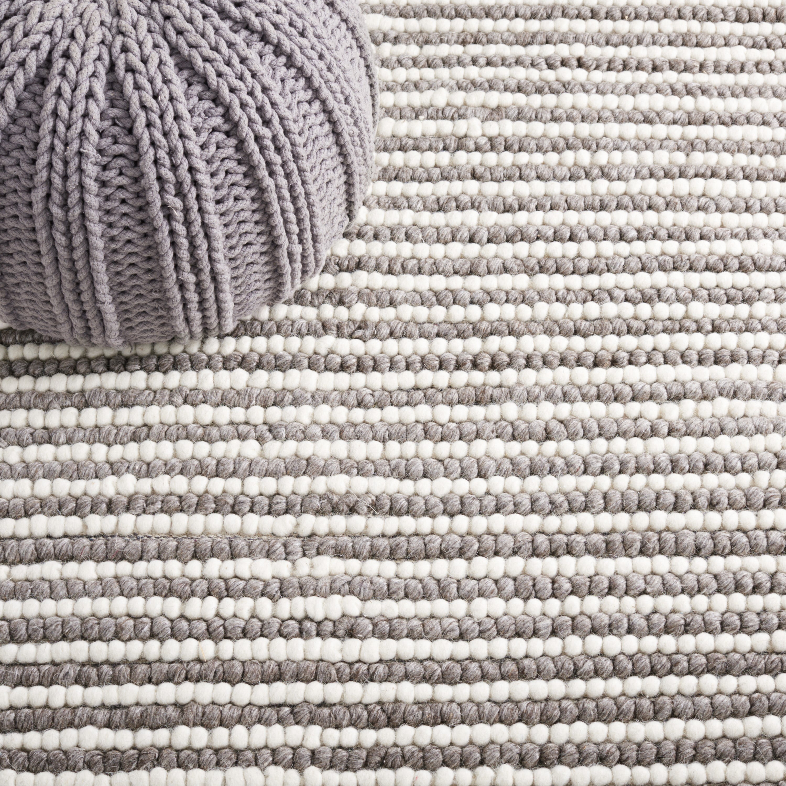 SAFAVIEH Martha Stewart Natura Striped Runner Rug, Ivory/Dark Brown, 2'3" x 9'