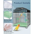 thumbnail image 7 of Parrot Bird Cage Cover Adjustable Universal Breathable Stretch Mesh Skirt Dustproof Net Cover Cage Guard, 7 of 7