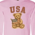 thumbnail image 4 of Inktastic USA Teddy Bear Long Sleeve T-Shirt, 4 of 5