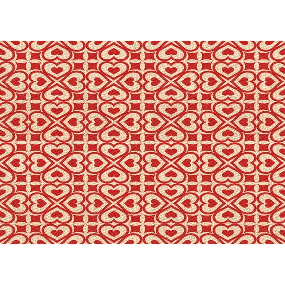 Ahgly Company Machine Washable Indoor Rectangle Transitional Red Area Rugs, 5' x 7'