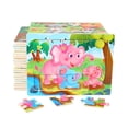 thumbnail image 5 of Feledorashia 12 Piece Wood Puzzles for Toddlers 1-3, Early Education Jigsaw Puzzles Toys Christmas Gifts for Boys and Girls, 5 of 5