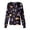Dark Purple, variant on Blouse for Woman Long Sleeve Snap Front Medical Uniform Halloween Pumpkin Print Nurse Shirt with Pockets