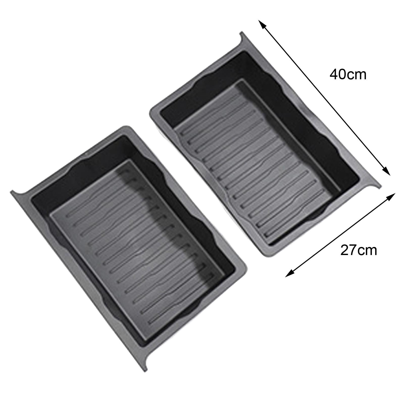 4x Under Seat Storage Box Hidden Tray Interior Accessories Replacement Container
