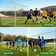 thumbnail image 3 of ABORON Soccer Goals for Backyard 18 x 7FT, Outdoor Steel Soccer Goal W/Net Youth Adult Football Training Games,White, 3 of 7