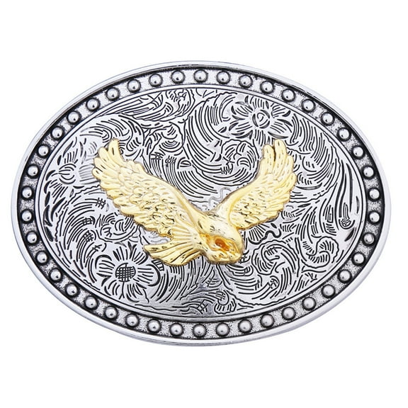 Engraved Cowboy Belt Buckle Heads Horse Western Belt Buckle for Men Women Fits for Belt Width 1.5 inch