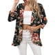 thumbnail image 5 of UKAP Cárdigan tipo Kimono para mujer, blusa con parte delantera abierta, blusa de manga 3/4, suéteres de verano con dobladillo alto y bajo para mujer, 5 of 7