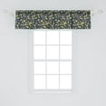 thumbnail image 2 of Ambesonne Flower Window Valance, Wildflowers Botanical Petals and Foliage Leaf Composition, Curtain Valance for Kitchen Bedroom Decor with Rod Pocket, 54" X 12", Blue Grey Sage Green, 2 of 3