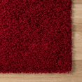 thumbnail image 4 of Unique Loom 3126276 6 x 9 Pi Shag Solide Tapis Rectangulaire&44; Rouge Cerise, 4 of 4