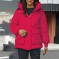 thumbnail image 2 of iOPQO Puffer Jacket Women Winter Parka for Women Winter Clothing for Women Zip Jacket Women Womens Puffer Jacket with Hood Womens Warm Jacket Women's Outerwear Red XL, 2 of 6