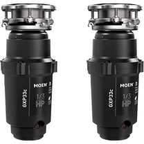 Moen GXP33C Lite Series 1/3 HP Continuous Feed Garbage Disposal with Power Cord (2 Count)