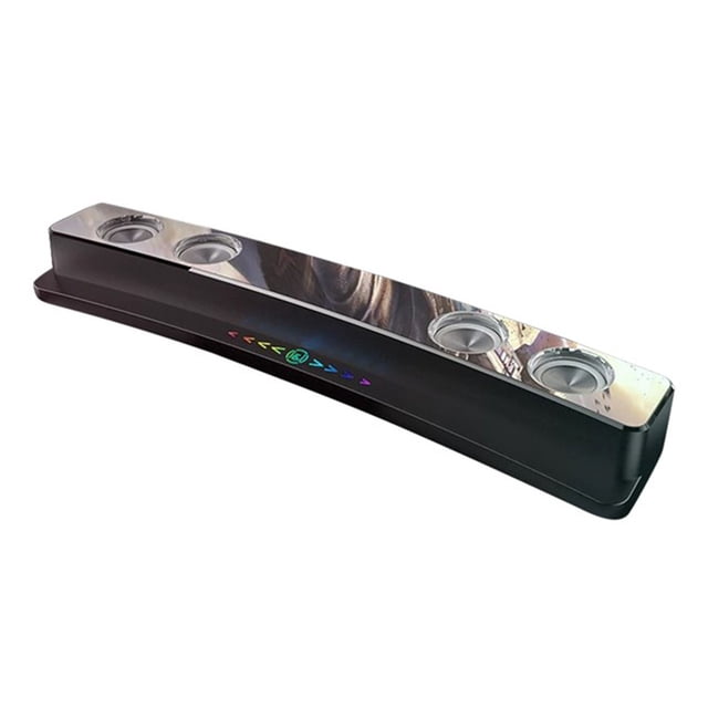 Altavoz Bluetooth Computadora Caja de Sonido Inalámbrica Externa Altavoz Recargable de Sonido HiFi Estéreo, Tipo Normal, Negro Vogacara EL002061-01B