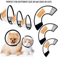 thumbnail image 3 of Postoperative Protection, Lightweight Plastic Elizabethan Collar with Hook and Loop Design, Adjustable Recovery Pet Cone for Preventing Biting and Licking (M), 3 of 5