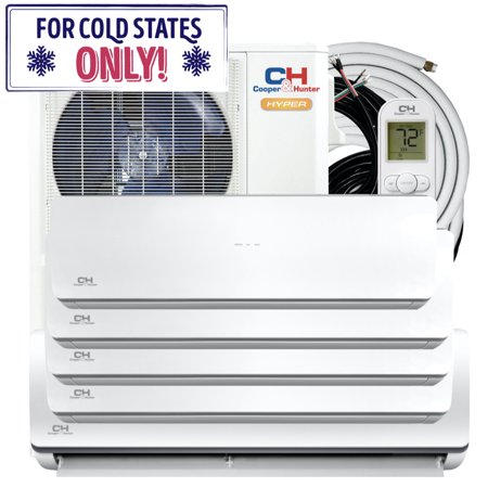 

Cooper&Hunter Five 5 zone 48 000 BTU Hyper Series five Zone 9k+9k+9k+9k+12k Wall Mount Ductless Mini Split Air Conditioner
