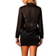 thumbnail image 3 of CAMISA MESH TRANSPARENTE DE PUNTO CON CUELLO LARGO DE MUJER INSPIRADA CHIC TALLA 2XL NEGRO, 3 of 6