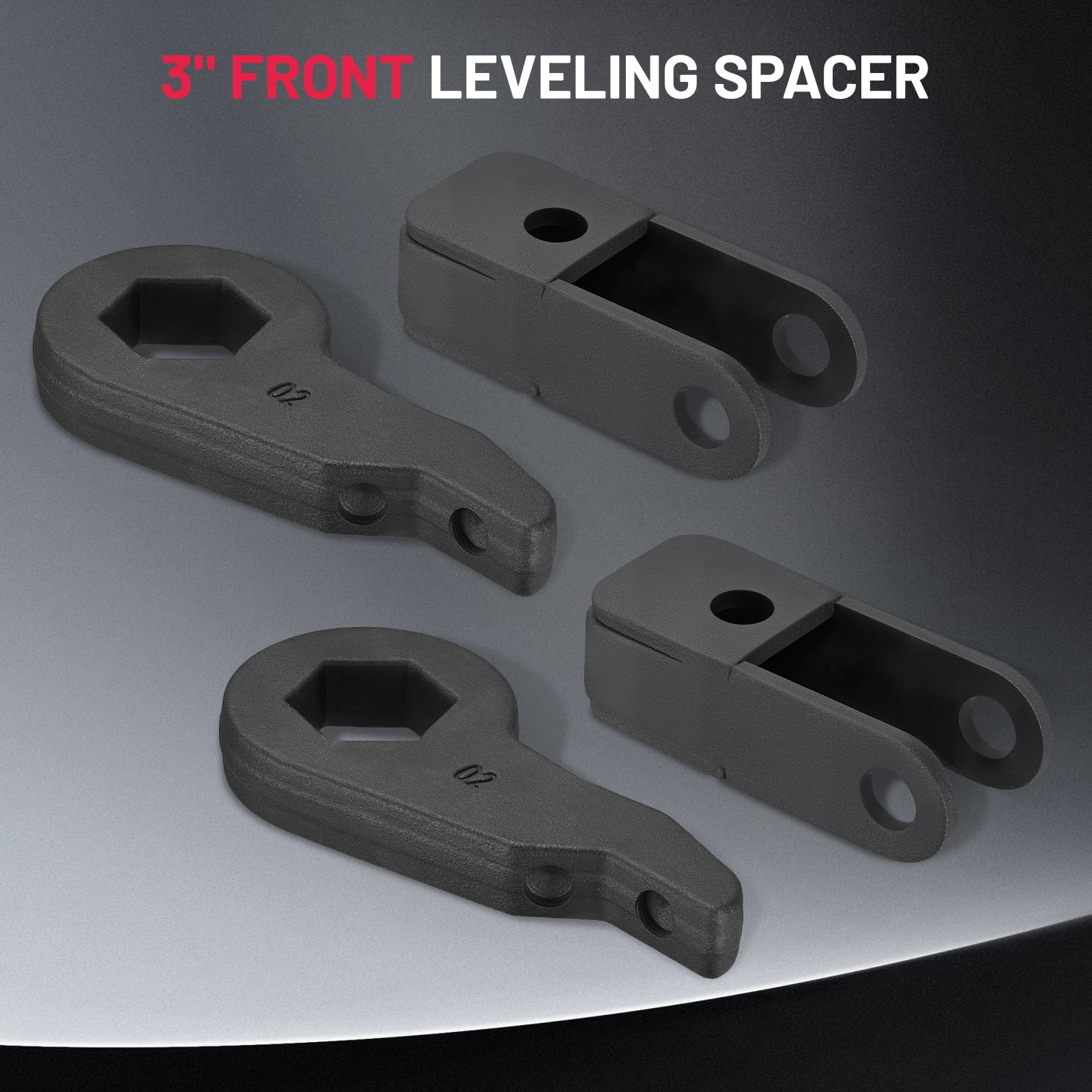 SPEEDWOW 3" Front and Rear Suspension Lift Kit Compatible With Chevy Silverado GMC Sierra 1500 4X4 4WD 1999-2007- Leveling Lift Kits with Strut Spacer and Shock Extenders