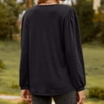 thumbnail image 6 of Womens Dressy Sweaters 2025 Fall Winter Long Sleeve Button Down Ruffle Henley Neck Casual Cotton Pullover Tops, 6 of 6