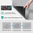 thumbnail image 5 of Coffee Bar Mat, Under Coffee Maker Mat, 24"x16"Tray Mat Under Coffee Machine, Rubber Coffee Maker Mat, Under Appliance Mats, Silicone Hot Mats for Coffee Machine, Dish Drying Mat, Marble Gray, 5 of 6
