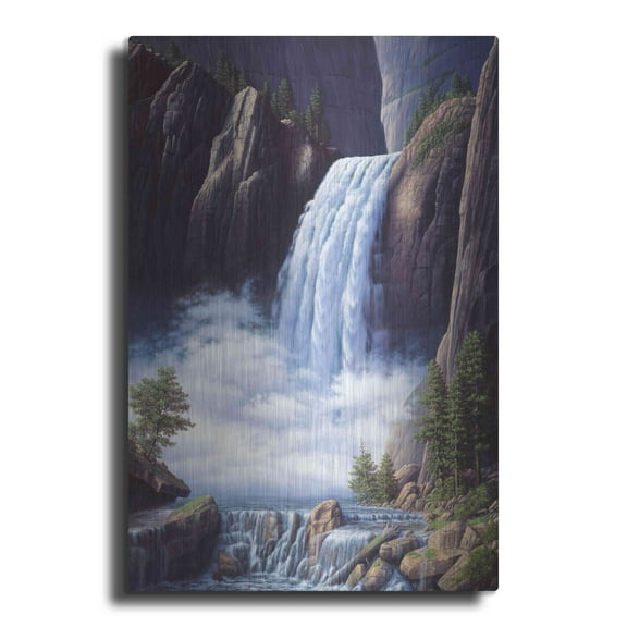 Luxe Metal Art 'Heavenly Place' by R. Hed, Metal Wall Art, 12"x16"