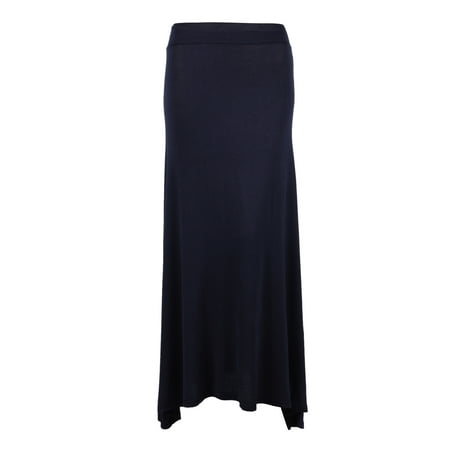 Simplicity - Ladies Solid Color Maxi Skirt with a High Waist, Long ...