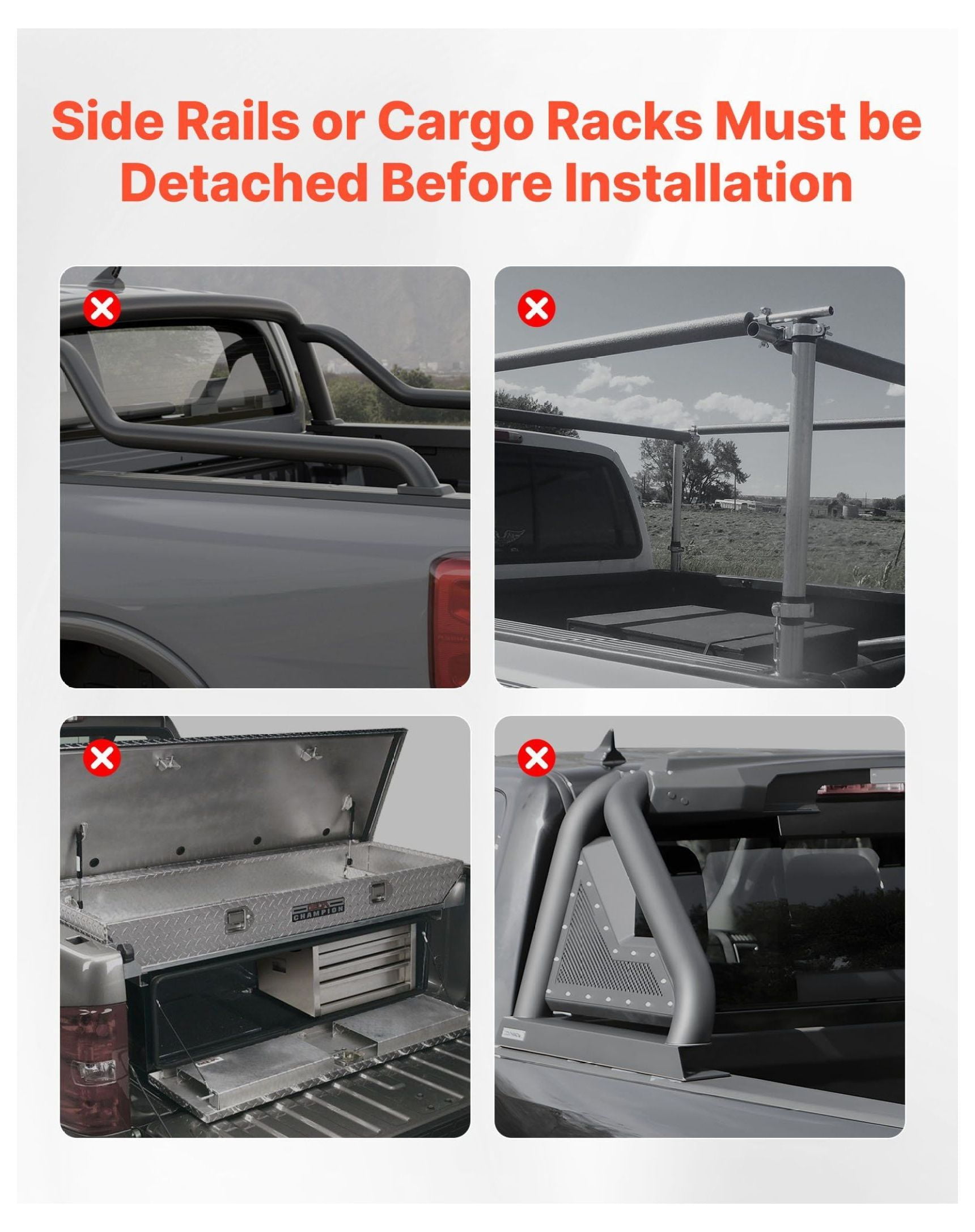 Truck Bed Tonneau Cover 5ft Tacoma 2024-2025 - Soft Roll Up - Waterproof - Heavy Duty - 60.5in Bed - Deck Rail System