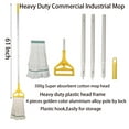 thumbnail image 3 of Midoneat Mop, Loop-end String Mop with Extra Mophead ,Heavy Duty Cotton Wet Mop,Commercial Industrial Grade Mop for Floor Cleaning, 3 of 9