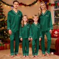 thumbnail image 5 of Matching Christmas Pajamas for Family Silk Christmas Pajamas Long Sleeve Pullover Holiday Home Sleepwear Set Top and Pants 2 Piece Set Christmas Family Matching Pajamas Set, 5 of 5