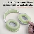 thumbnail image 2 of Natural Silicone Case for AirPods Max Earphones Scratch-Resistant Earpads Earmuff Headband Cover (Clear Green), 2 of 6