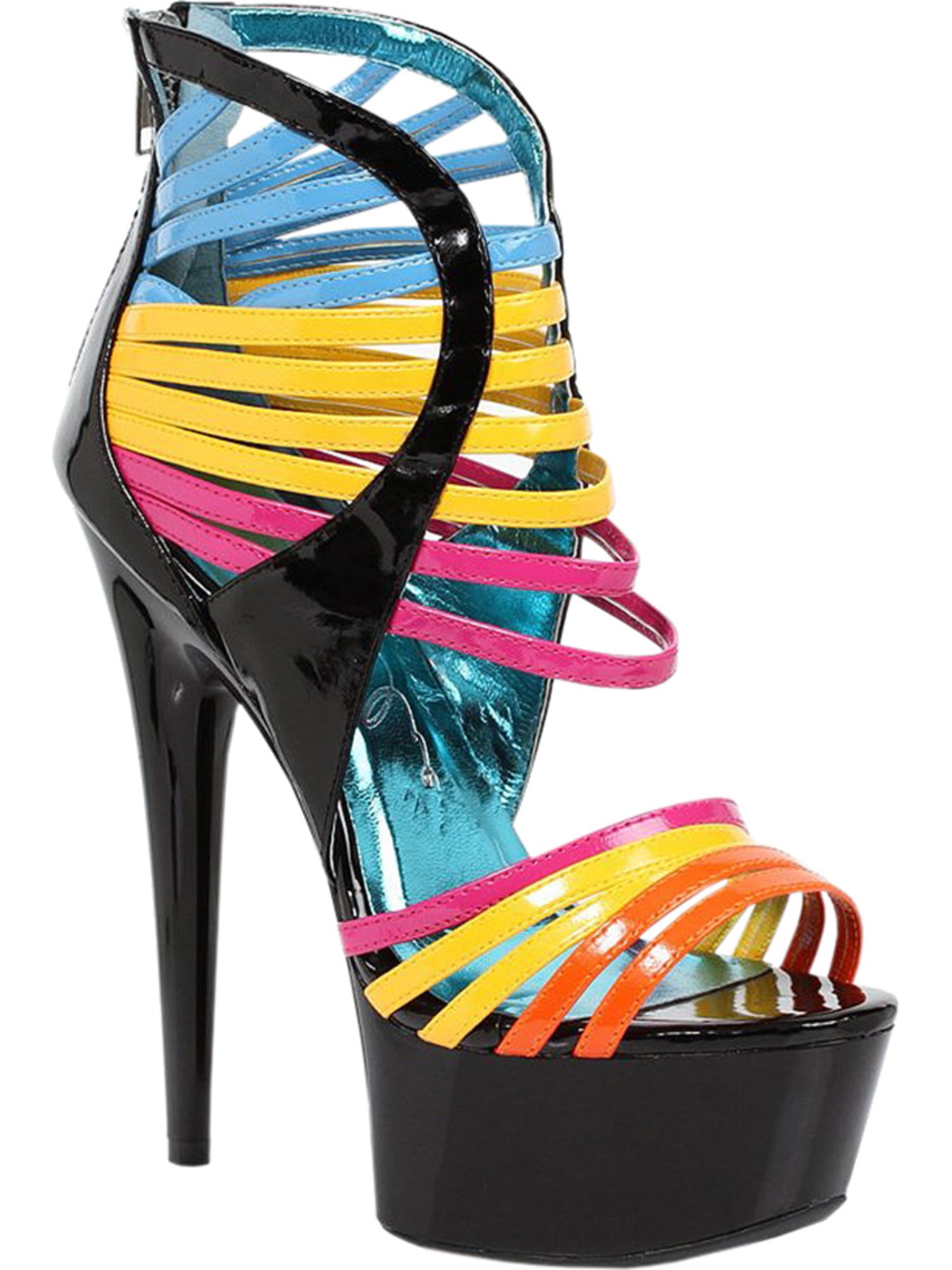 high heel rainbow shoes