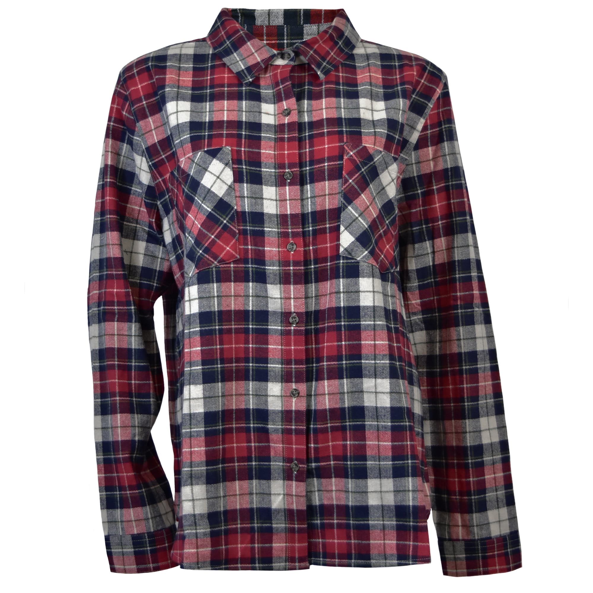 Victory Sportswear - Victory Outfitters Ladies' Plaid Flannel Button Up ...
