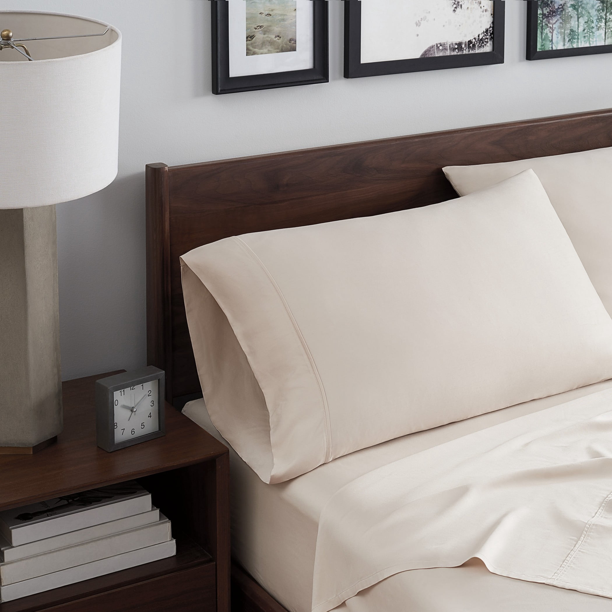 Aston & Arden Bamboo Rayon Sheet Sets, 4-Piece, 250 Thread Count, Modern, Hypoallergenic, King, Taupe