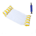 thumbnail image 1 of 1Pack Pool Float, Water Hammock Lounger 4-in-1 Multi-Purpose with Air Pump, Comfortable Inflatable Pool Floats Hammock for Vacation and Rest (Yellow), 1 of 5