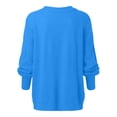 thumbnail image 5 of Cable Knit Pullover Loose Lantern Sleeve Casual Round Neck Womens Sweater Top, 5 of 8