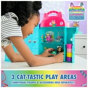 Gabby’s Dollhouse, On-The-Go Dollhouse, 12-inch Playset with Collectible Gabby Figure, Furniture & Stickers