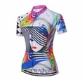 thumbnail image 4 of Maillot de ciclismo para mujer, maillot de ciclismo 2021 de manga corta para equipos profesionales, maillot de ciclismo, camisetas deportivas de verano rosa, 4 of 5