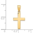 thumbnail image 3 of Real 14kt Yellow Gold Polished Cross Charm Pendant; for Adults and Teens; for Women and Men, 3 of 4