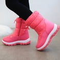 thumbnail image 4 of Botas de nieve de invierno para niños, con copos de nieve, de tubo alto, lindas botas de algodón de moda para niños, botas cálidas informales de fondo suave, 4 of 5