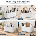 thumbnail image 4 of Bathroom Counter Organizer, Toothbrush Holder with Multi Compartments, Makeup Brush & Toothpaste Storage Caddy for Bathroom Vanity, Desk and Dorm, 4 of 5