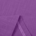 thumbnail image 6 of Linen Pants Women Linen High Waist Summer Beach Travel Vacation Wide Leg Sweatpants Women Purple M, 6 of 8