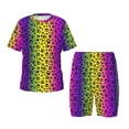 thumbnail image 1 of Fotbe Animal Paw Rainbow Pijama Estampada de 2 Piezas para Niños – Ropa de Dormir de Manga Corta Cómoda para Niños y Niñas, Camiseta y Shorts de Algodón-Small, 1 of 6