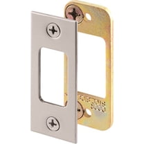 Security Deadbolt Strike, for Use with Wood Or Metal Doorjambs, 2-3/4 in. H x 1-1/8 in. W, Steel, Satin Nickel