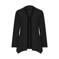 thumbnail image 6 of Idoravan Cardigans for Women Plus Sizes Women's Fall/Winter New Casual Loose Solid Color Tops Long Sleeved Cardigan Black, 6 of 7